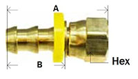 PO Female 37 Degree JIC Flare Swivel Diagram